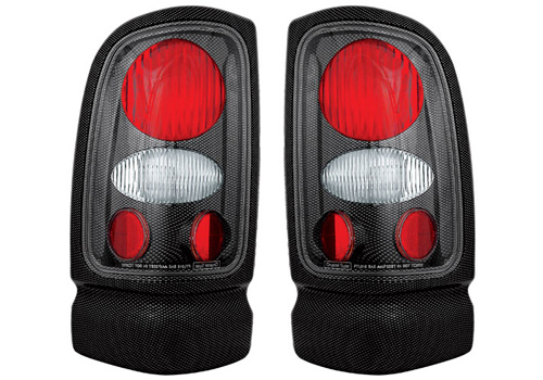 IPCW Carbon Fiber Lens Tail Light Set 94-02 Dodge Ram - Click Image to Close